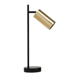 Inlight Carana Cylinder Black Brass Effect Table Lamp - thumbnail 7