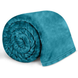 Bedlooms Teal Blanket, Reversible & Lightweight Couch & Bed Throw Blanket, Single 130X150Cm