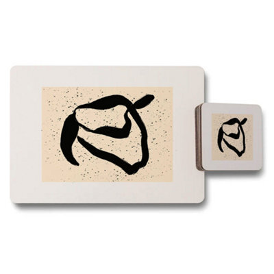 Benjamin Tate Design Placemat And Coaster Set Designer Artwork Collection With Wood Base Limited Edition - image 1