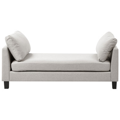Beliani Chaise Longue Archiane Fabric Light Grey - image 1