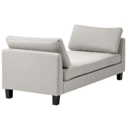 Beliani Chaise Longue Archiane Fabric Light Grey - thumbnail 4
