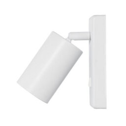 Happy Homewares Modern Designer Led Powered Matt White Metal Spot Wall Light Fixture With Switch - thumbnail 2