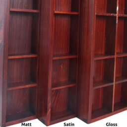Woodeedoo Wooden Shadow Box Shelf Mahogany Gloss Stain With 28 Compartments For Miniatures Curios Trinkets Crystals Keepsakes And Figurines - thumbnail 5