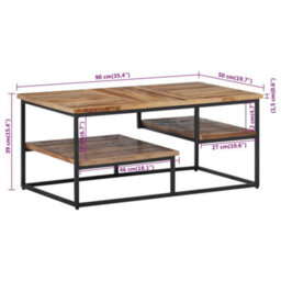 Berkfield Coffee Table 90X50X39 Cm Solid Reclaimed Teak - thumbnail 8