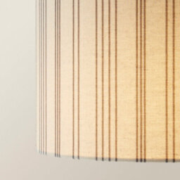 Valuelights Hallie Linen Stripe Drum Shade 3 Drop Black Diner Ceiling Pendant Light & Bulbs - thumbnail 4
