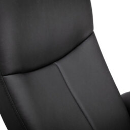 Julian Bowen Lugano Reclining Armchair With Foot Stool, Black Pu Faux Leather, Swivel, Manual Recline, Height: 95 X Width: 75 X Depth: 76Cm - thumbnail 8
