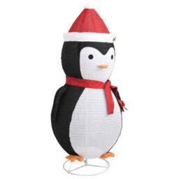 Berkfield Decorative Christmas Snow Penguin Figure Led Luxury Fabric 180Cm - thumbnail 3