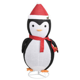 Berkfield Decorative Christmas Snow Penguin Figure Led Luxury Fabric 180Cm - thumbnail 4