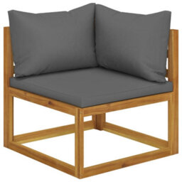Walplus 5 Piece Garden Lounge Set With Cushions Solid Wood Acacia (Uk/ie/fi/no Only) - thumbnail 3