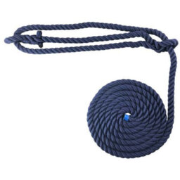 Ropeservices Uk 14mm Navy Blue Nylon Plain Rope Halter X 12 Foot