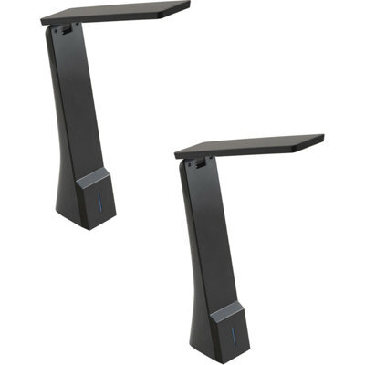 Set Of 2 Modern Black Table Lamps With Rechargeable Led Battery - image 1