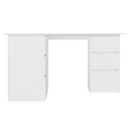 Berkfield Corner Desk White 145X100X76 Cm Engineered Wood - thumbnail 3