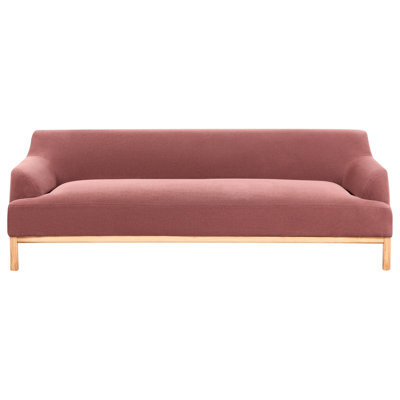 Beliani Sofa 3 Seater Sosjo Fabric Burgundy - image 1