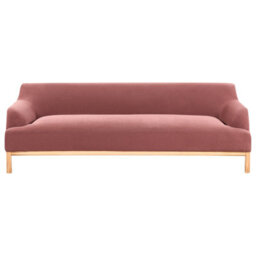 Beliani Sofa 3 Seater Sosjo Fabric Burgundy