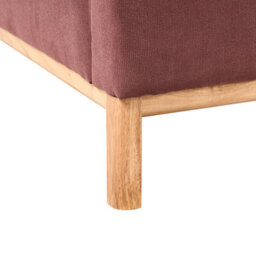 Beliani Sofa 3 Seater Sosjo Fabric Burgundy - thumbnail 7