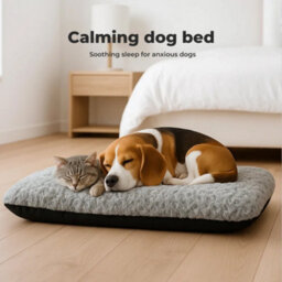 Skylos Pet Dog Bed Grey Plush Cushion Mat Washable Soft Comfort Sleeping - thumbnail 5