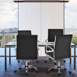 Costway Executive Office Chair Ergonomic High Back Pu Leather Swivel Computer Desk Chair - thumbnail 4