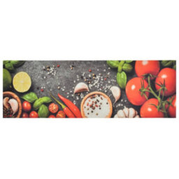 Berkfield Kitchen Rug Washable Vegetables 60X180 Cm Velvet - thumbnail 2