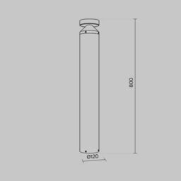 Luminosa Lighting Luminosa Olten Outdoor Bollard Graphite 3000K 300Lm Ip65 - thumbnail 3