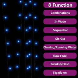 Berkfield Solar Fairy Lights 5 Pcs 5X200 Led Blue Indoor Outdoor - thumbnail 5