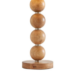 Pagazzi Lighting Pagazzi Kayleigh Wooden Table Lamp With Cream Shade - thumbnail 5