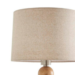Pagazzi Lighting Pagazzi Kayleigh Wooden Table Lamp With Cream Shade - thumbnail 4