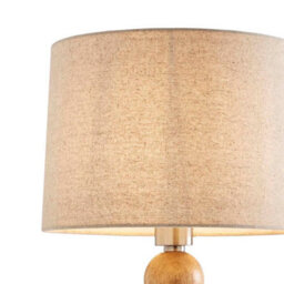 Pagazzi Lighting Pagazzi Kayleigh Wooden Table Lamp With Cream Shade - thumbnail 3