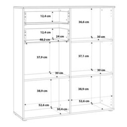 Wyld Haus Leipzig White Gloss Chest Of Drawers 2 Doors 2 Drawers - thumbnail 9