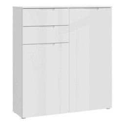 Wyld Haus Leipzig White Gloss Chest Of Drawers 2 Doors 2 Drawers - thumbnail 2