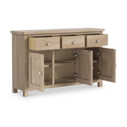 Farro Washed Oak Large Sideboard Cabinet Fully Assembled - By Roseland Furniture - thumbnail 5
