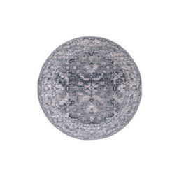 Melrose Colorama Traditional Grey/pink Medium Indoor Round Area Rug 120/120Cm - thumbnail 5
