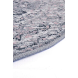 Melrose Colorama Traditional Grey/pink Medium Indoor Round Area Rug 120/120Cm - thumbnail 3