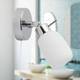 Pair Modern Chrome Ip44 Bathroom Wall Lights G9 Pull Cord - thumbnail 4
