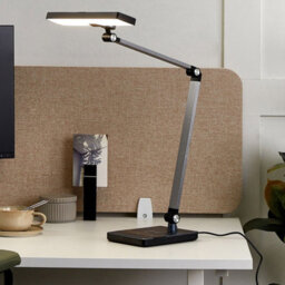 Wyld And Coco Lumina Desk Led Lamp Black Aluminium - Stepless Dimming, Touch Switch, Wireless Qi Charger - thumbnail 2