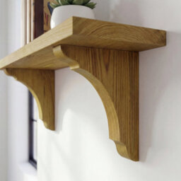 Off the Grain Wooden Shelf Brackets - 27Cm X 20Cm Pine Bracket For Scaffold Board Shelf - thumbnail 1