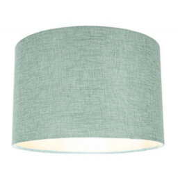 Happy Homewares Contemporary And Sleek Mint Plain Linen Fabric Drum Lamp Shade 60W Maximum - thumbnail 3