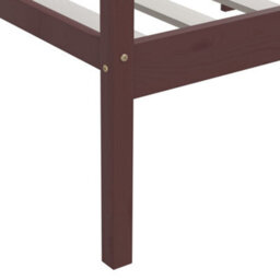 Berkfield Bed Frame Dark Brown Solid Pinewood 90X200 Cm - thumbnail 8