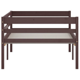 Berkfield Bed Frame Dark Brown Solid Pinewood 90X200 Cm - thumbnail 5