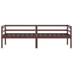 Berkfield Bed Frame Dark Brown Solid Pinewood 90X200 Cm - thumbnail 4