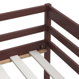 Berkfield Bed Frame Dark Brown Solid Pinewood 90X200 Cm - thumbnail 7