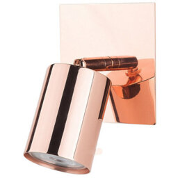 Beliani Copper Wall Lamps Set Of 2 Adjustable Sconces - Gloss Finish, Led-Compatible, Modern Industrial - thumbnail 3