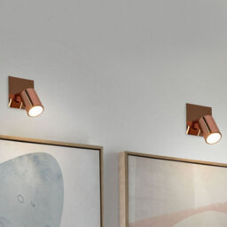Beliani Copper Wall Lamps Set Of 2 Adjustable Sconces - Gloss Finish, Led-Compatible, Modern Industrial - thumbnail 1