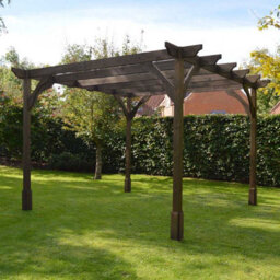 Rutland County Garden Furniture Premium Pergola - Wood - L240 X W360 X H270 Cm - Rustic Brown - thumbnail 3