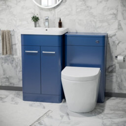 Nes Home 500mm Freestanding Vanity Unit With Basin,rimless Toilet, Wc Unit Royal Blue - thumbnail 2