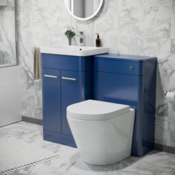 Nes Home 500mm Freestanding Vanity Unit With Basin,rimless Toilet, Wc Unit Royal Blue - thumbnail 1