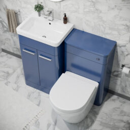 Nes Home 500mm Freestanding Vanity Unit With Basin,rimless Toilet, Wc Unit Royal Blue - thumbnail 4