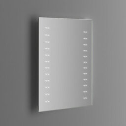 Ibathuk Orion Wall Mounted Led Illuminated Bathroom Mirror, Modern Rectangular Battery Powered Mirror With White Lights, 500X700mm - thumbnail 5