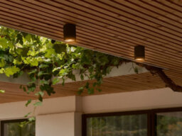 Nordlux Kyklop Outdoor Aluminium Ceiling Light Ribbed  Black,mains - thumbnail 5