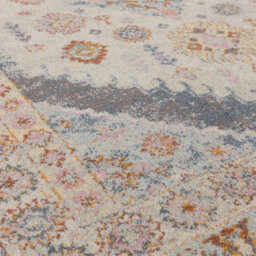Floral Grey Traditional Abstract Persian Bordered Easy To Clean Rug For Dining Room-120Cm X 170Cm - thumbnail 3
