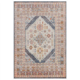 Floral Grey Traditional Abstract Persian Bordered Easy To Clean Rug For Dining Room-120Cm X 170Cm - thumbnail 5
